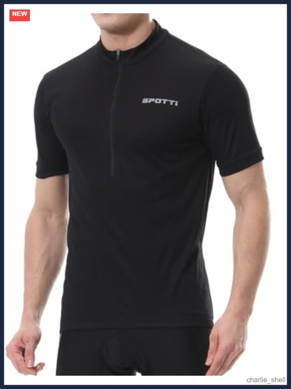 Men's Cycling Jersey Short Sleeve Half-Zip Polyester Mesh Bike Shirt